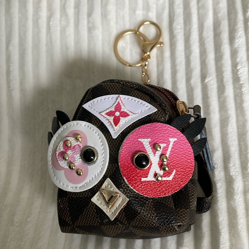 Crazy OWL backpack keychain, Bag Charm!